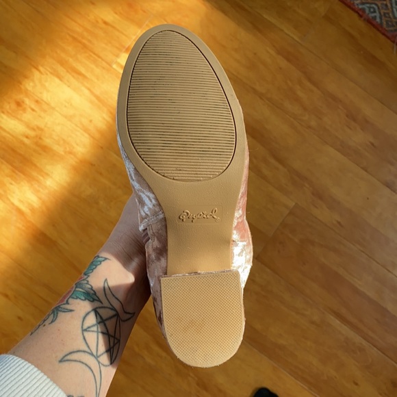 Pink Velvet Ankle Boots - Picture 3 of 4